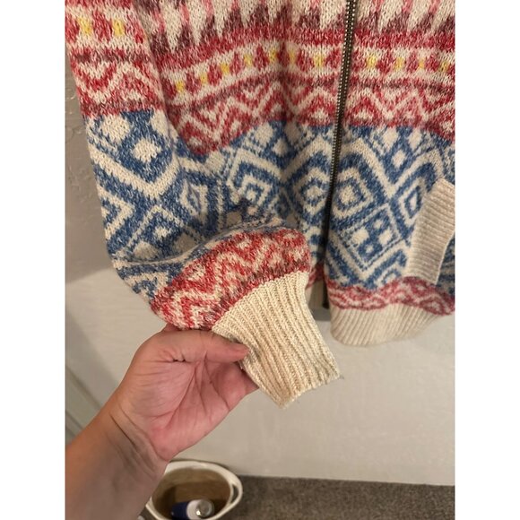Cabi Highlands Fair Isle Multicolor Zip Up Sweater - Picture 4 of 11